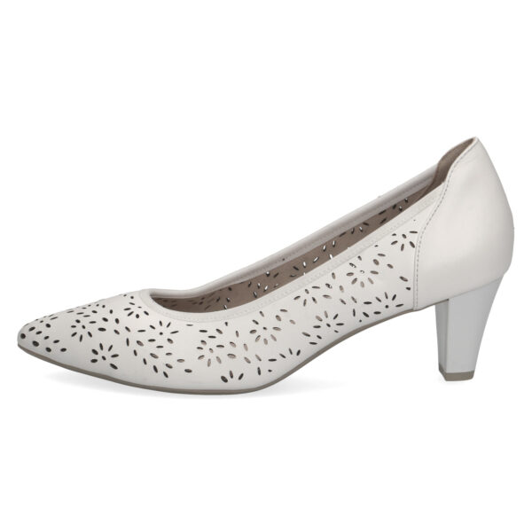 Caprice női alkalmi cipő vágott mintával, 9-22503-28 102, fehér, bőr