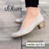 s.Oliver női félcipő kényelmes, középmagas sarokkal, 5-22301-28, bézs