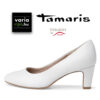 Fehér Tamaris alkalmi cipő közepes sarokmagassággal, 1-22419-28-140 matt, fehér