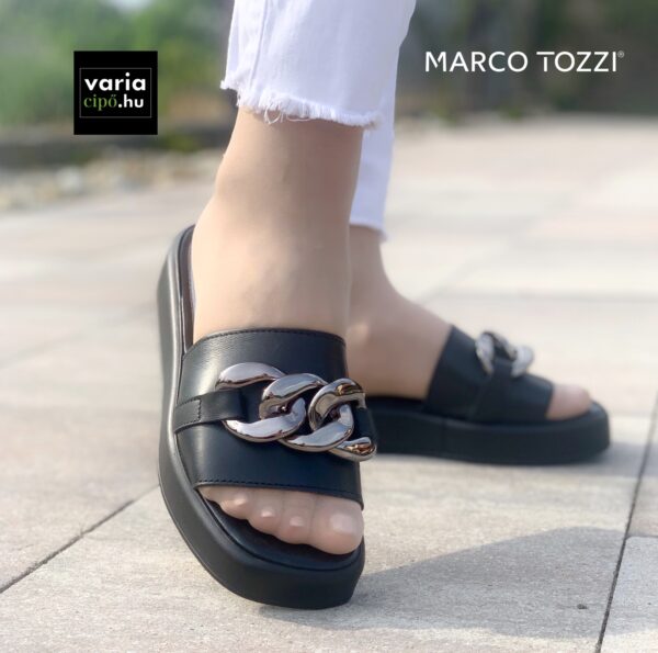 Marco tozzi bőr papucs 2-27280-38-001-black