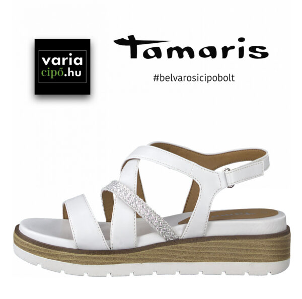 Tamaris vastag talpú szandál 1-28255-28-100-white