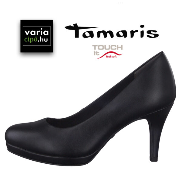 Tamaris női alkalmi cipő, fekete, matt, 1-22444-29-020-black-matt