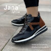 Jana fekete-barna bokacipő, 8-25267-29-001