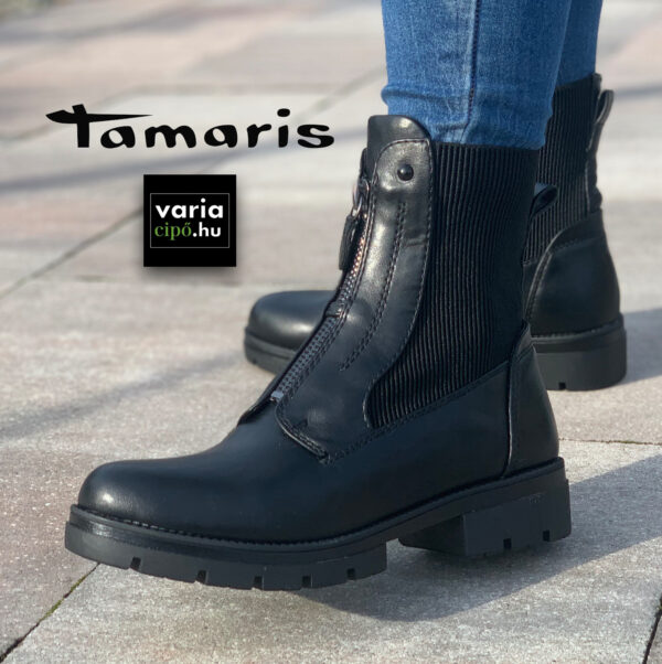 Tamaris bakancs, fekete, 1-25427-29-014-black