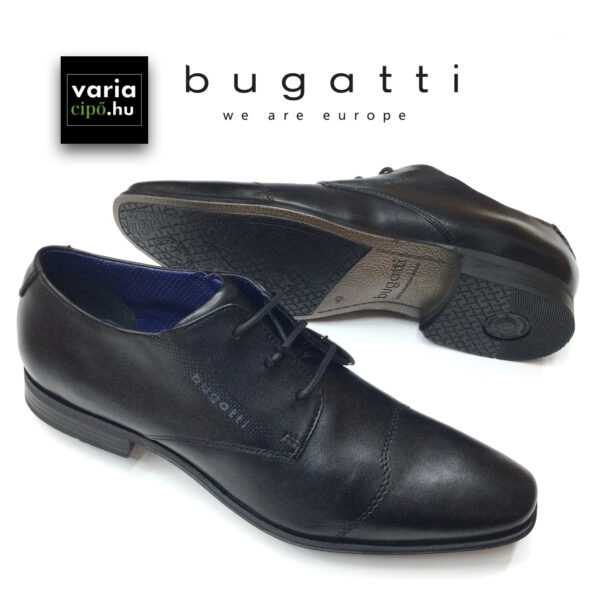 Bugatti klasszikus fekete alkalmi cipő, 311-A3110-4000 1000 black