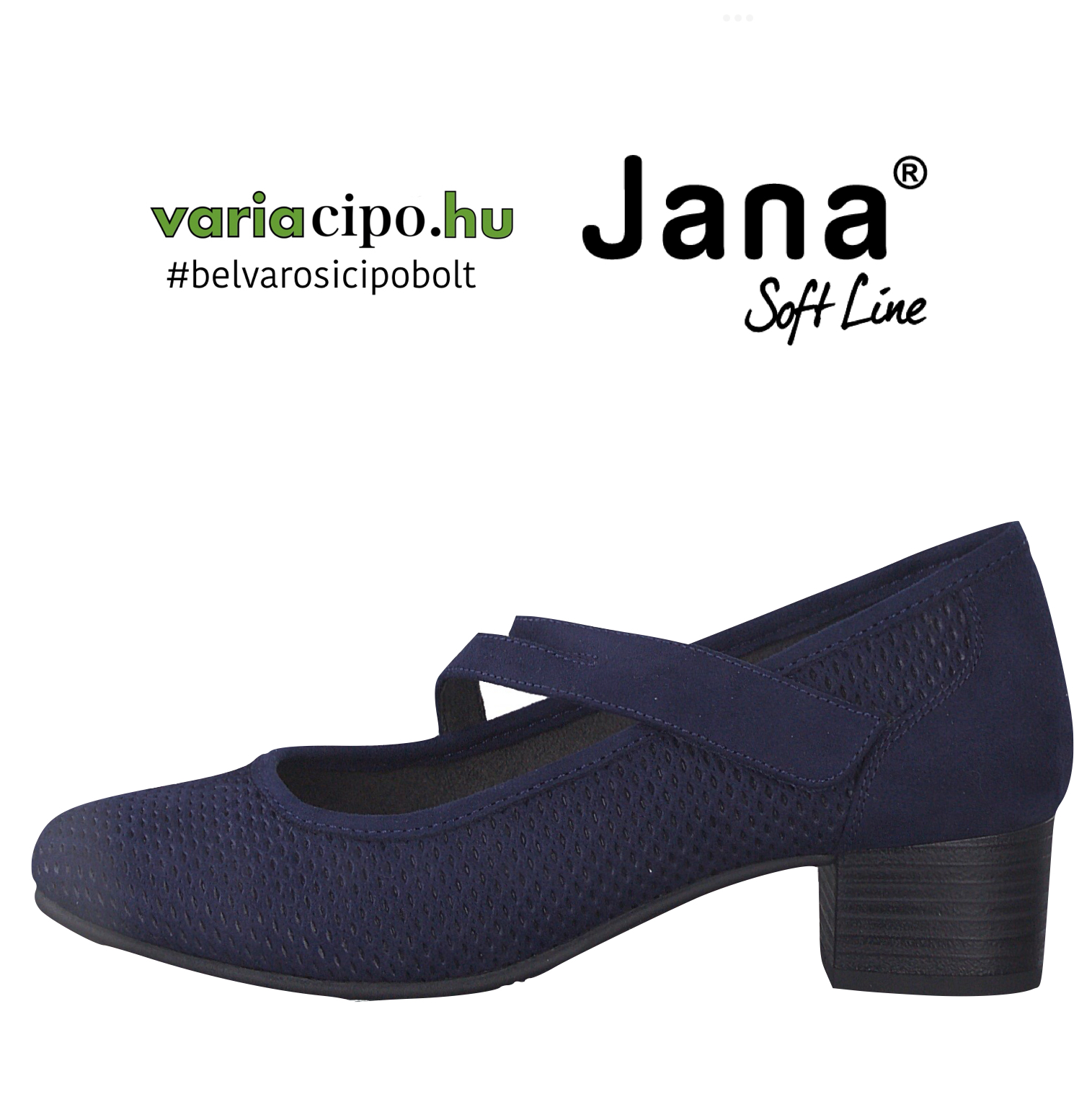 Jana sötétkék pántos félcipő 8-24363-20-805-navy