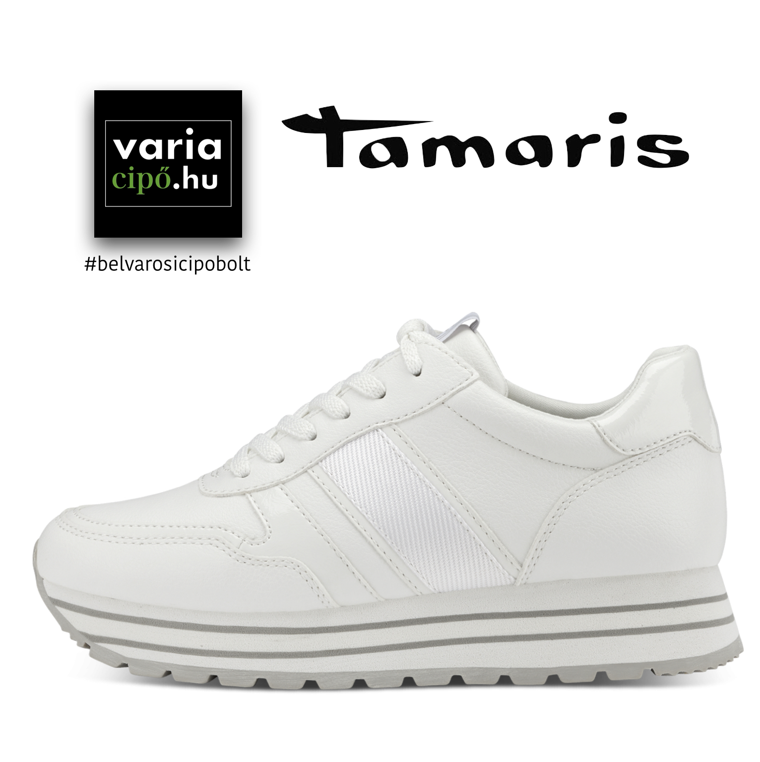 Fehér Tamaris sportcipő, 1-23745-20 146 white uni