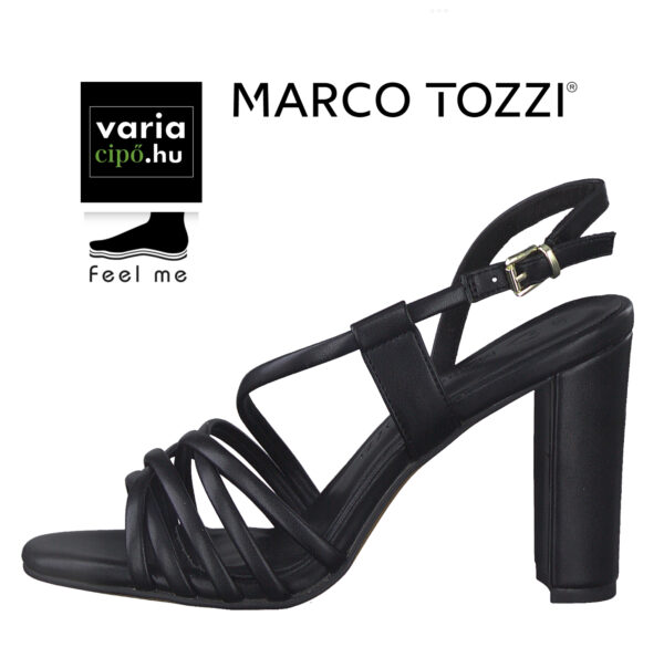 Fekete Marco Tozzi szandál, 2-28324-20 001 black