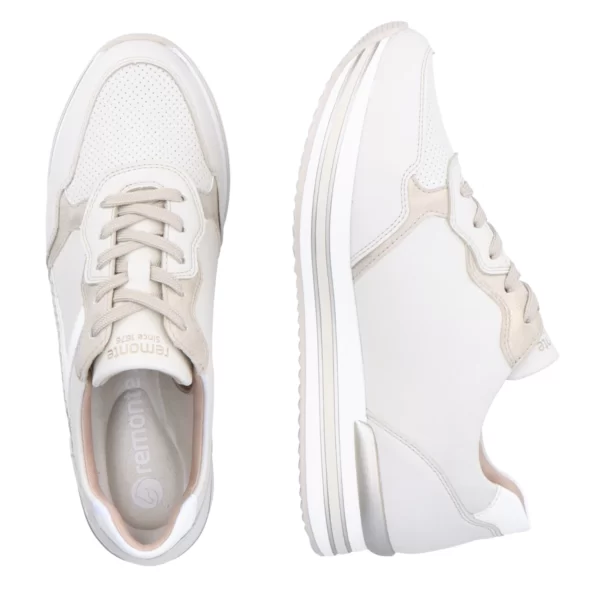 Remonte bézs sneaker, D1320-81 white comb/beige