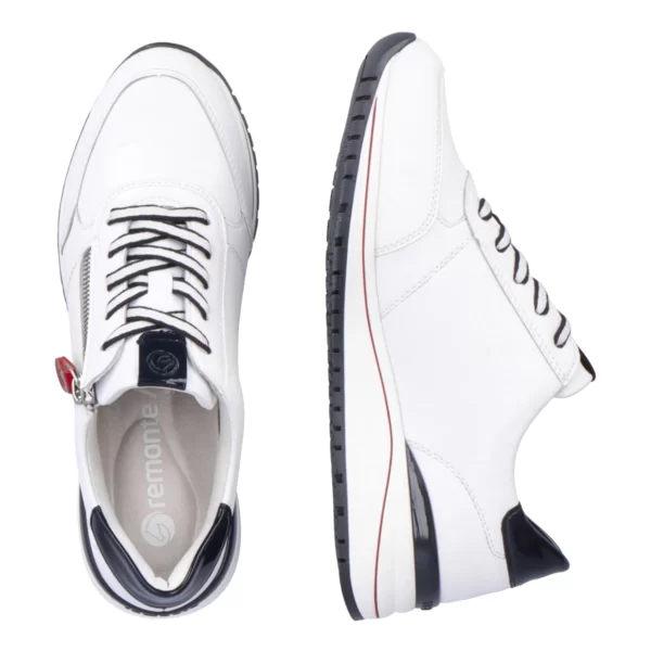 Remonte fehér sneaker, R3708-80 white comb