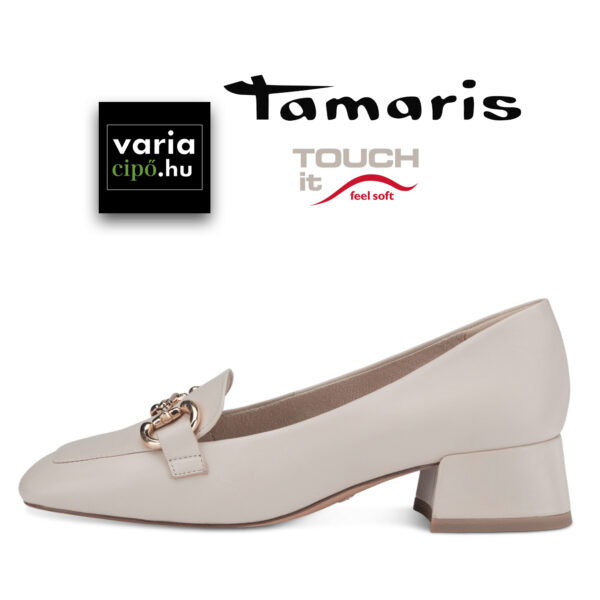 Tamaris bőr félcipő, 1-24303-20 418 ivory