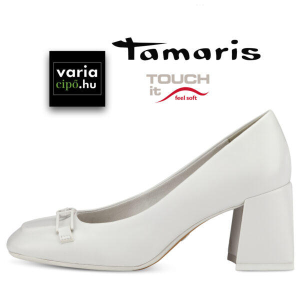Tamaris fehér félcipő, 1-22416-20 100 white