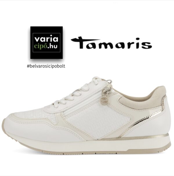 Tamaris sneaker törtfehér, 1-23603-42 147 offwhite comb