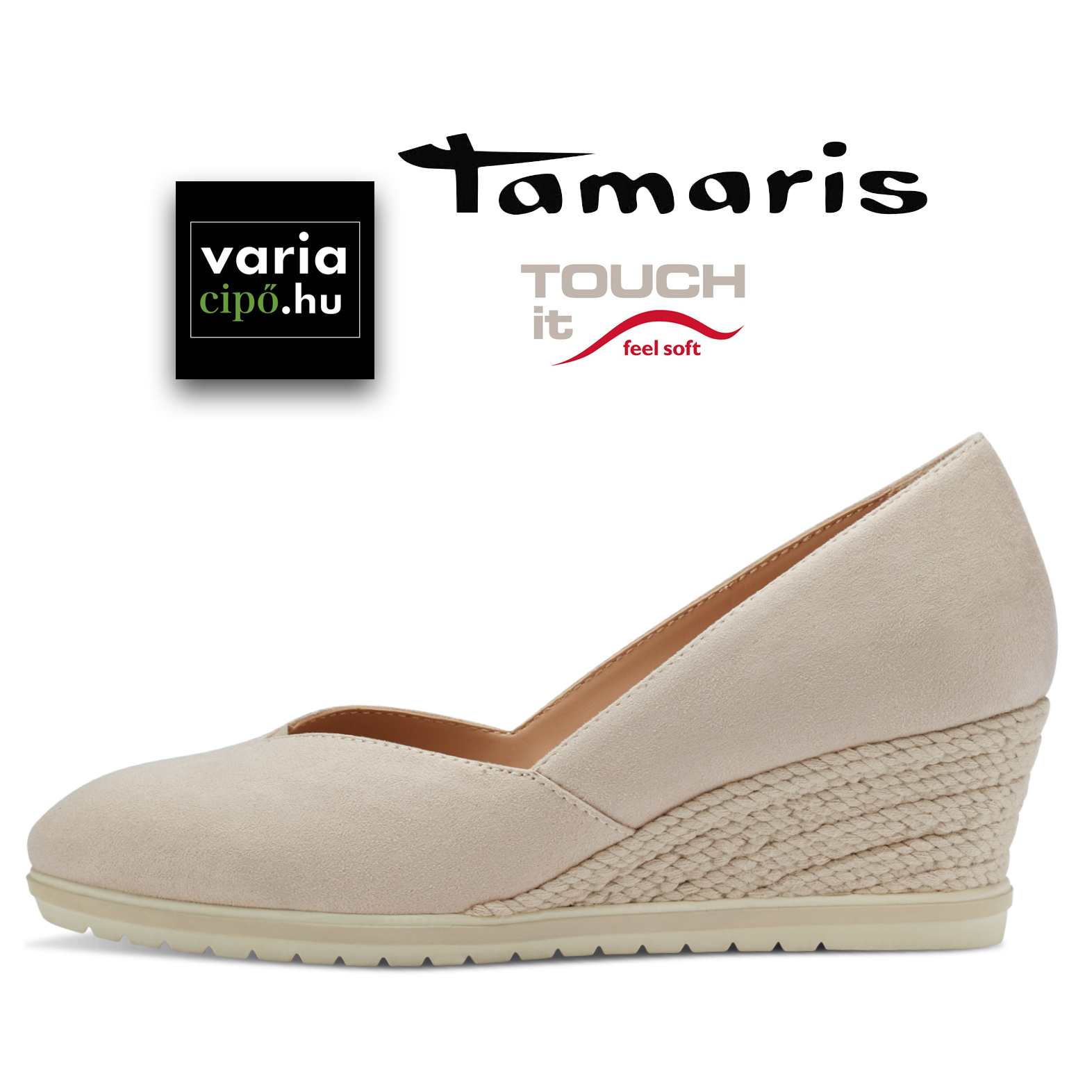 Tamaris telitalpú cipő, 1-22417-20 418 ivory