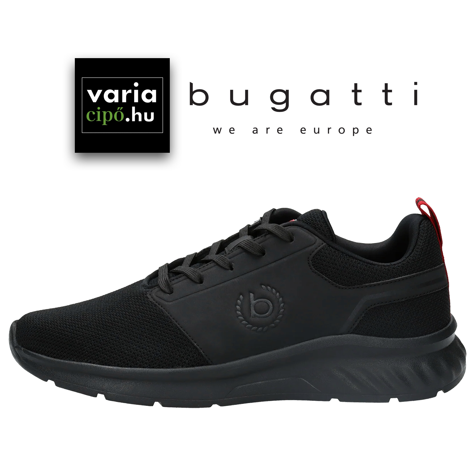 Fekete Bugatti sneaker, 345-A4N02-6955-1010 black/black