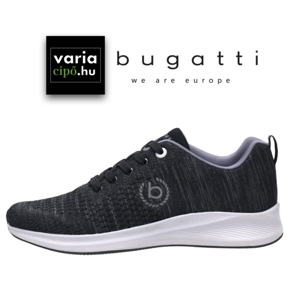 Bugatti textil sneaker, 345-A9D03-6900 1011 black/dk.grey