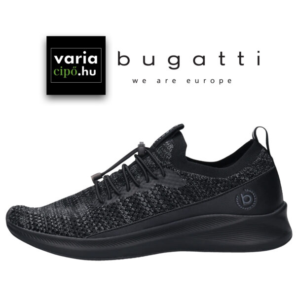 Textil Bugatti sneaker, 345-A9D60-6959 1011 black/dk.grey
