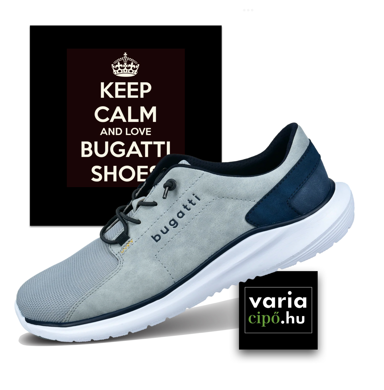 Szürke Bugatti sneaker, 345-ADV01-6900 1500 grey