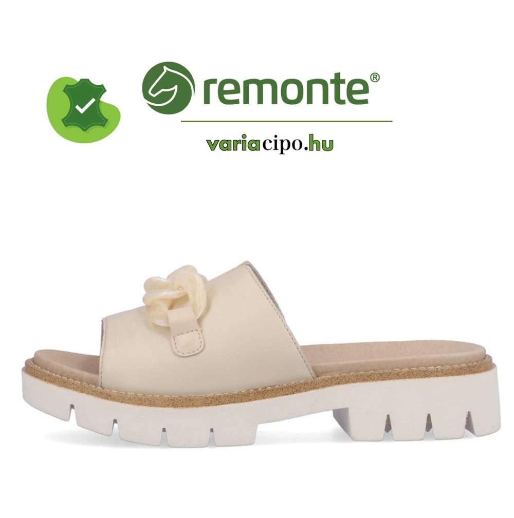 Bőr Remonte papucs, D7952-60 beige