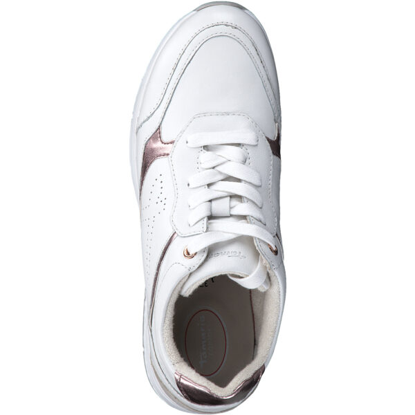 Tamaris Comfort bőr sneaker, 8-83713-20 152 white/rosegold