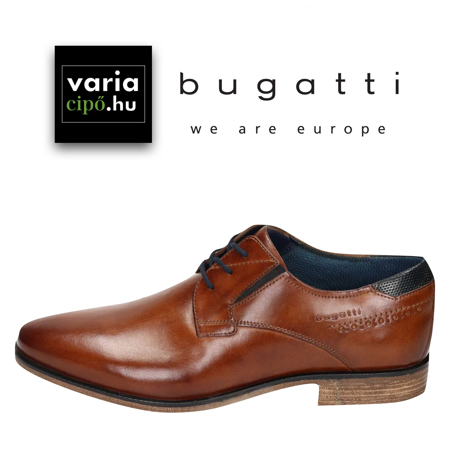Bugatti barna alkalmi bőrcipő, 311-25101-1100 6300 cognac