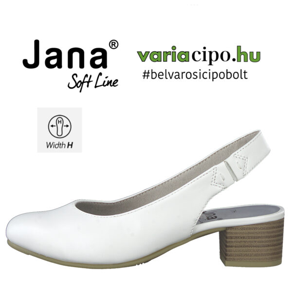 Fehér Jana szandálcipő, 8-29561-20 100 white