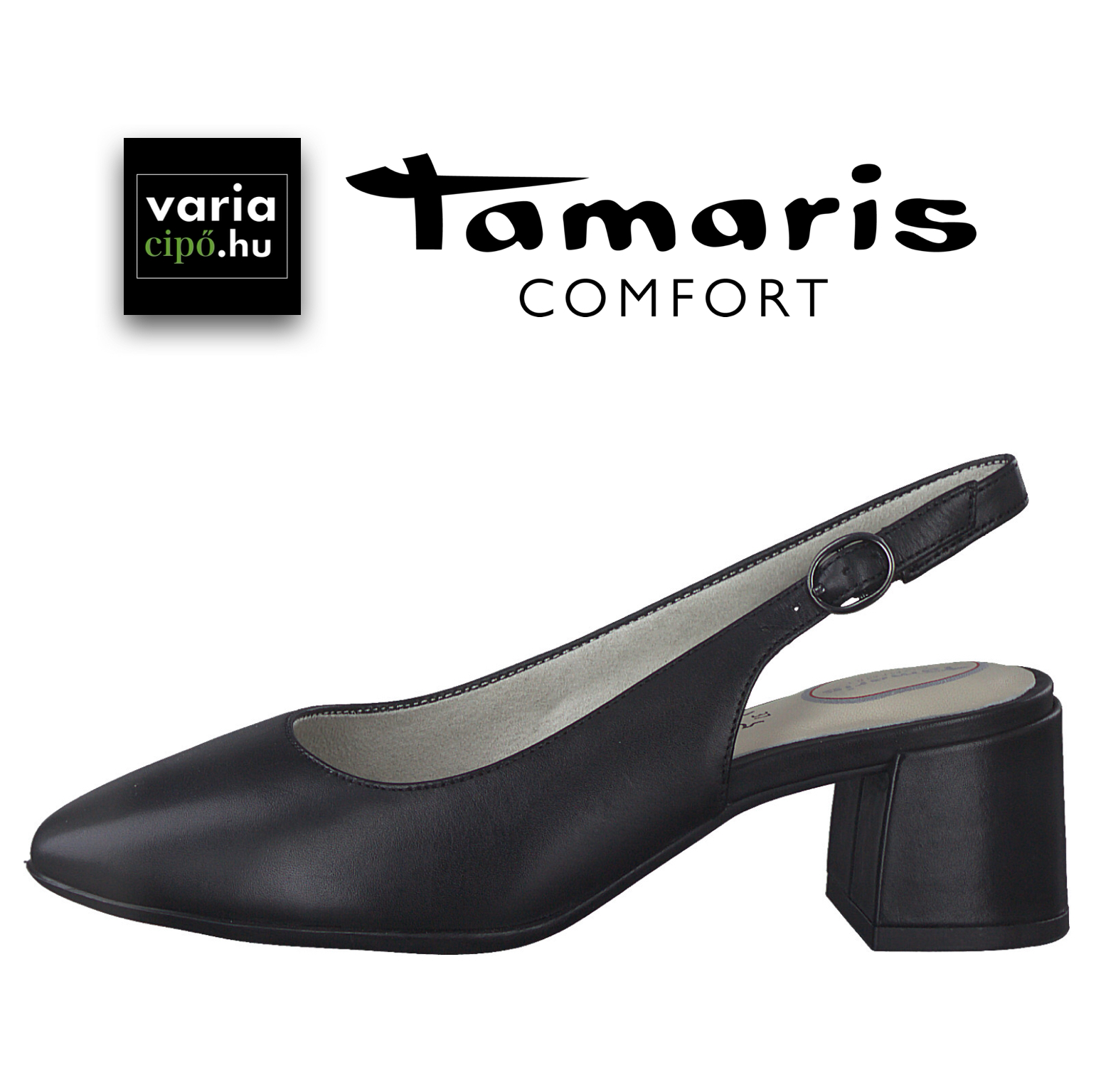 Tamaris Comfort bőr szandálcipő, 8-89500-20 black nappa