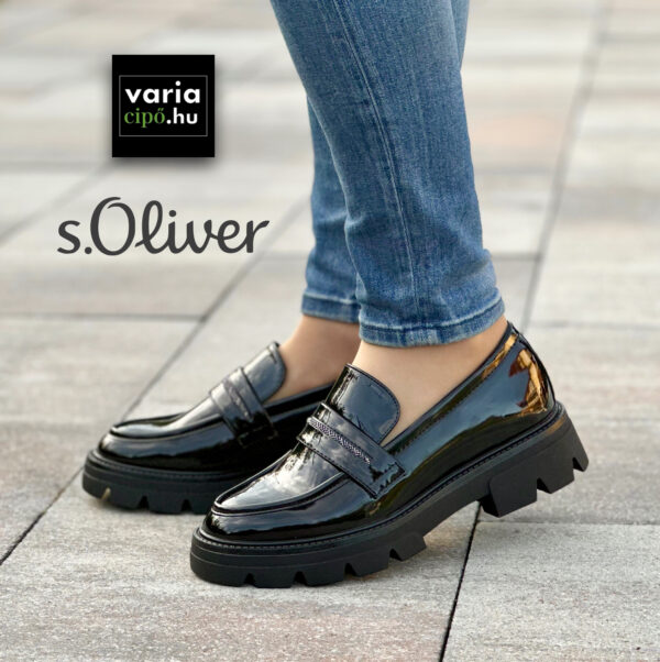 S.Oliver lakk loafer, 5-24705-41 018 black patent