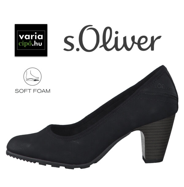 S.Oliver fekete női cipő, 5-22404-41 001 black