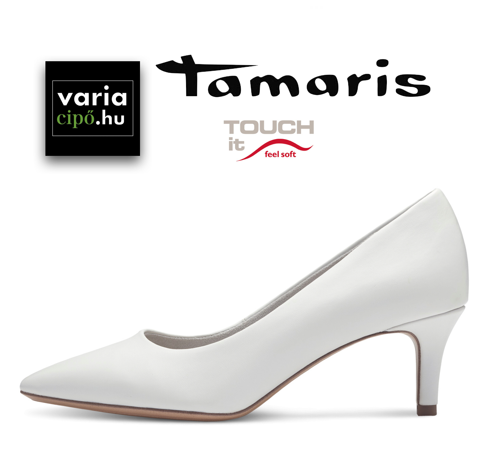 Fehér Tamaris alkalmi cipő, 1-22414-41 140 white matt