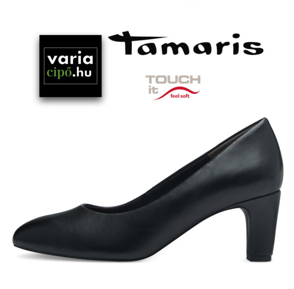 Fekete Tamaris alkalmi cipő, 1-22419 020 black matt