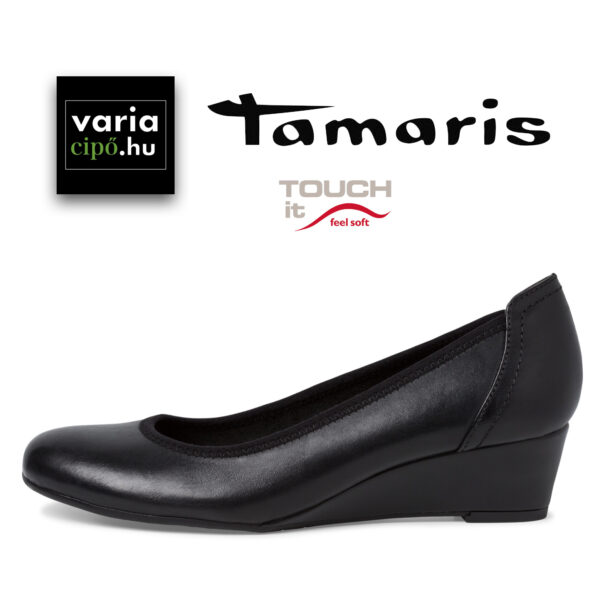 Tamaris bőr női cipő, 1-22320 001 black