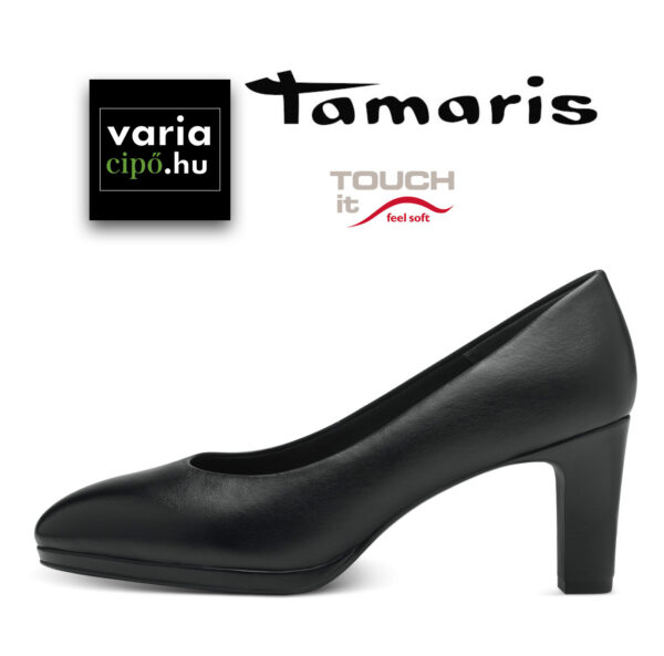 Tamaris  fekete bőr félcipő, 1-22408-41 001 black