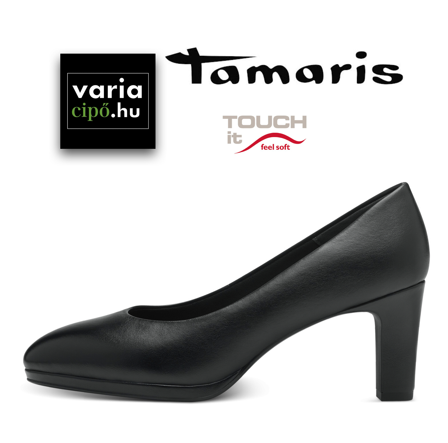 Tamaris  fekete bőr félcipő, 1-22408-41 001 black
