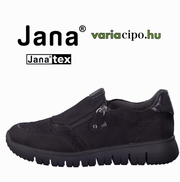 Jana Tex fekete cipő, 8-24661-41 001 black