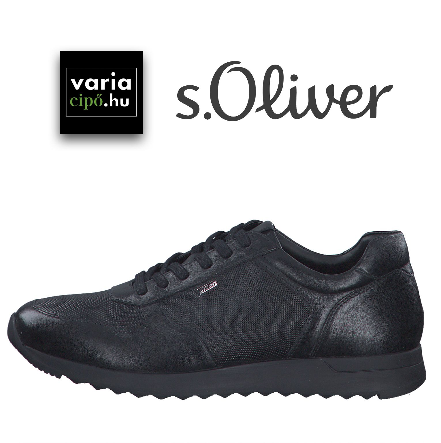 S.Oliver férfi bőrcipő, 5-13629-41 001 black