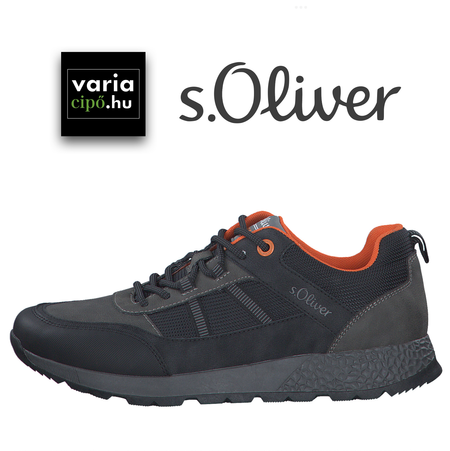  S.Oliver férfi sportcipő, 5-13666-41 001 black