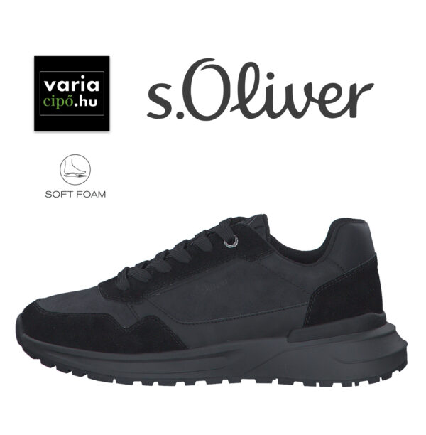 Fekete S.Oliver férfi sneaker, 5-13604-41 001 black