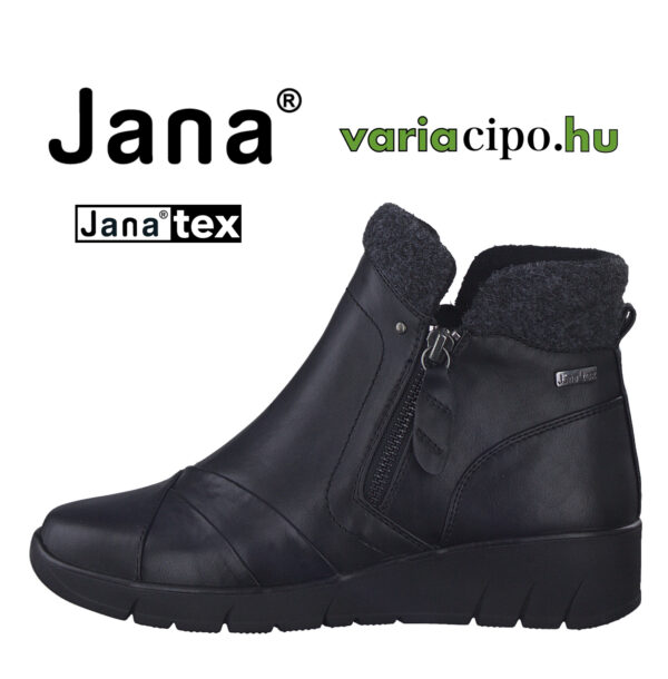 Jana Tex női bokacsizma, 8-26461 001 black