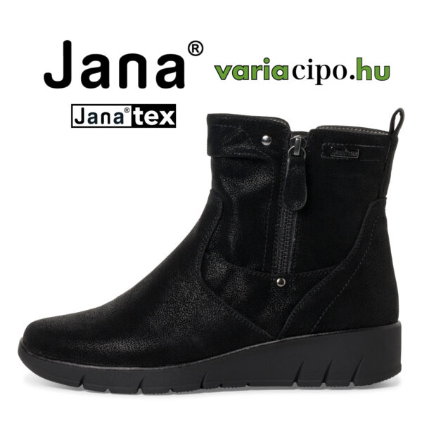 Jana Tex fekete bokacsizma, 8-26467-41 001 black