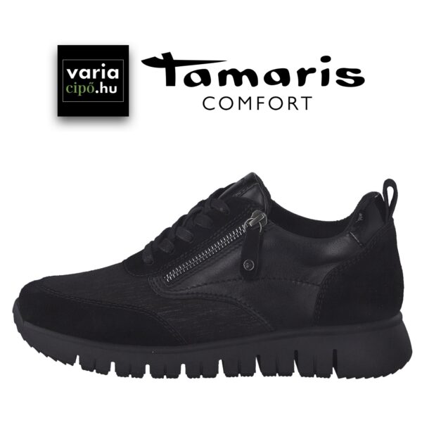 Tamaris Comfort fekete sneaker, 8-83705-29 001 black
