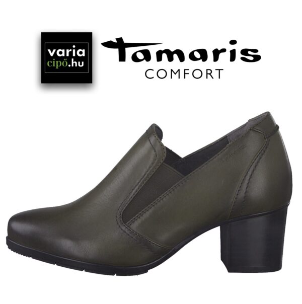 Tamaris Comfort khaki félcipő, 8-84400-29 707 khaki