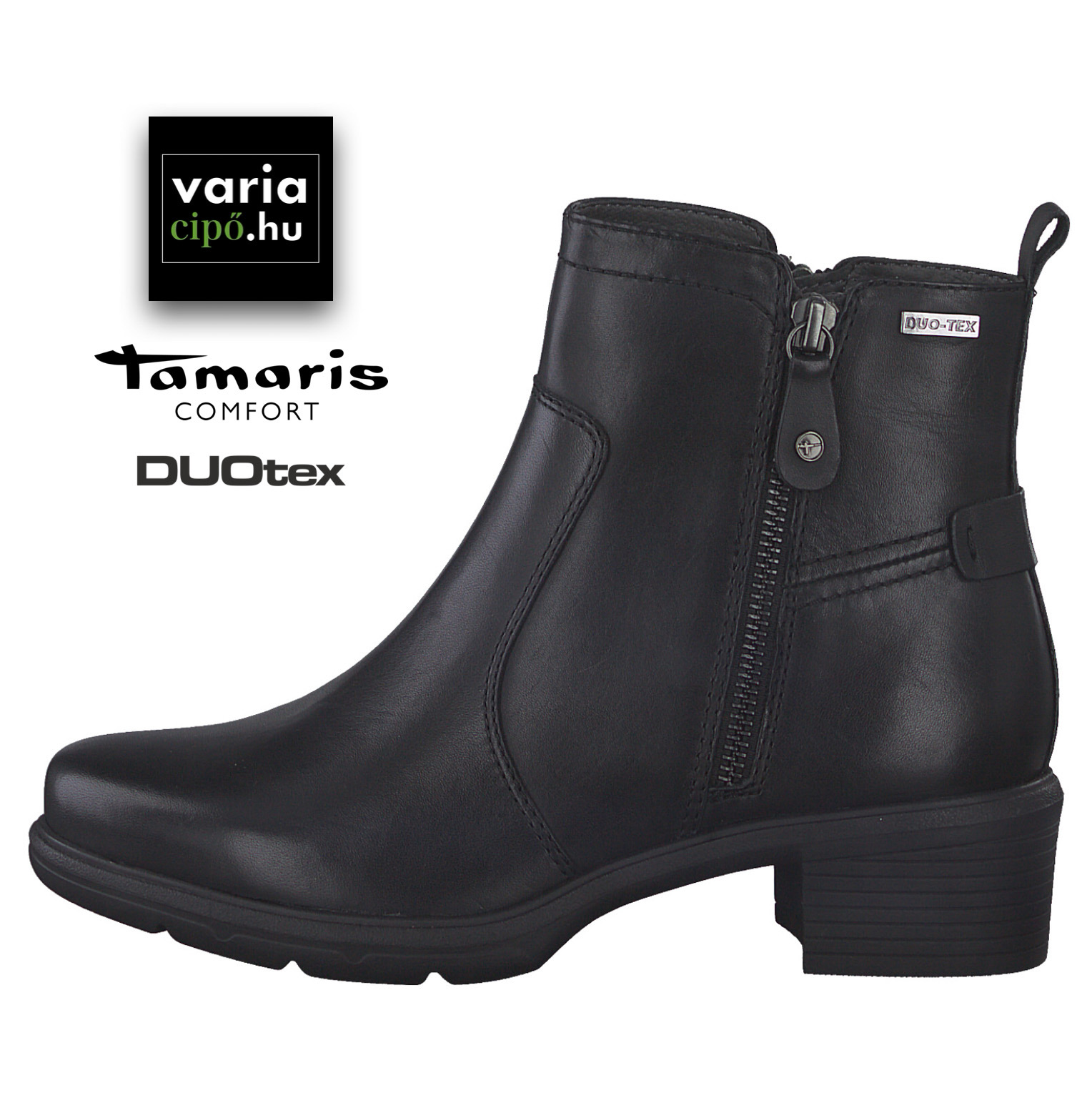 Tamaris Comfort fekete bokacsizma, 8-86300-29 001 black