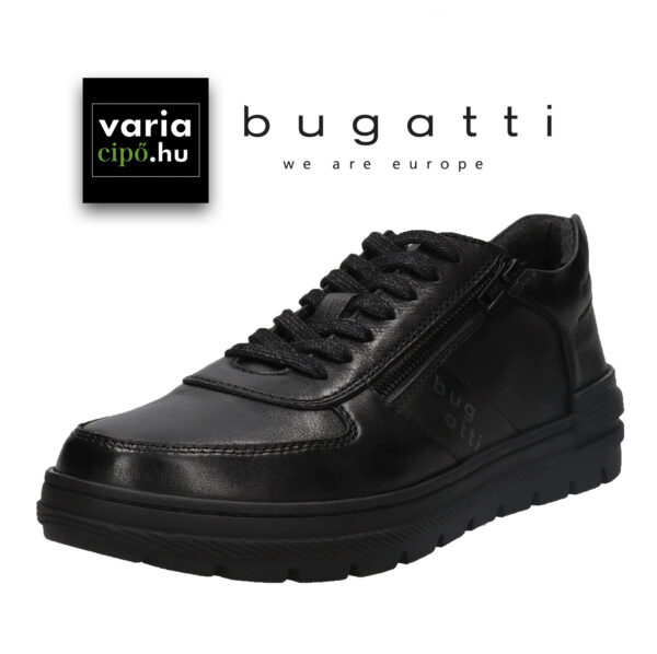 Bugatti bőr utcai cipő, 321-AH701-1000 1000 black