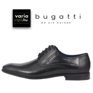 Fekete Bugatti  alkalmi cipő, 311-66605-1000 1000 black