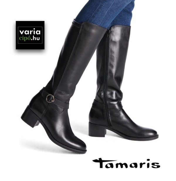 Tamaris fekete női csizma, 1-25537-41 001 black