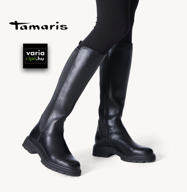 Tamaris fekete csizma, 1-25604-41 001 black