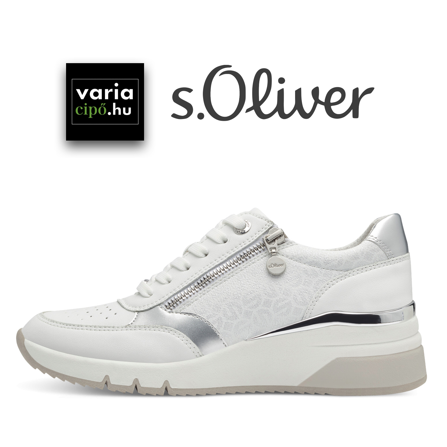 S.Oliver női sportcipő fehér, 5-23608-42 193 white/silver