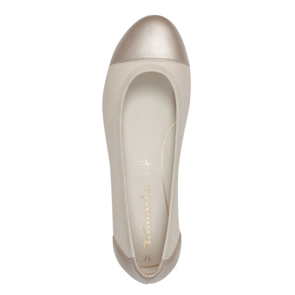 Tamaris balerina cipő, 1-22124-42 430 ivory comb