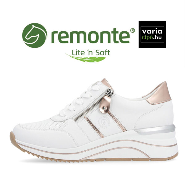 Remonte sneaker emelt sarkon, D0T04-80 white